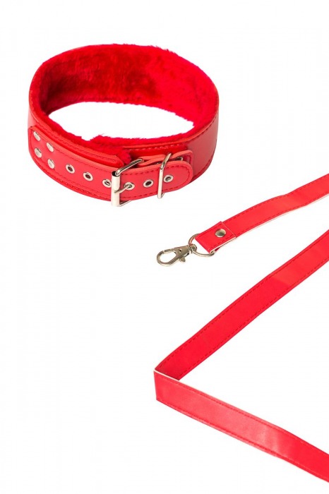 Красный ошейник Circus с поводком - Lola Games - купить с доставкой в Москве