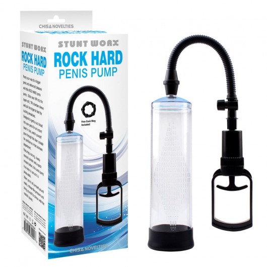 Прозрачная поршневая помпа Rock Hard Penis Pump - Chisa - в Москве купить с доставкой