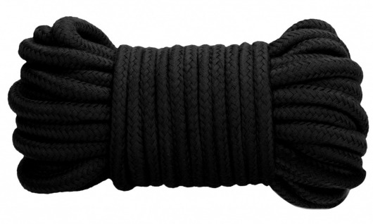 Черная веревка для связывания Thick Bondage Rope -10 м. - Shots Media BV - купить с доставкой в Москве