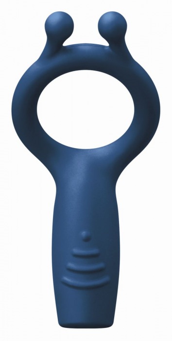 Синее эрекционное виброкольцо с клиторальным отростком Explorer Ring - NS Novelties - в Москве купить с доставкой