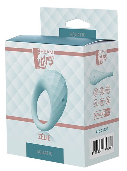 Голубое эрекционное виброкольцо ZELIE - Dream Toys - в Москве купить с доставкой