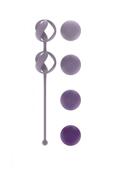 Набор из 4 фиолетовых вагинальных шариков Valkyrie - Lola Games