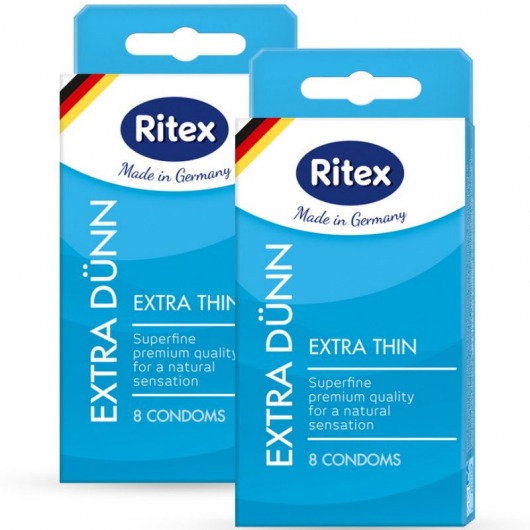 Ультратонкие презервативы RITEX EXTRA DUNN - 8 шт. - RITEX - купить с доставкой в Москве