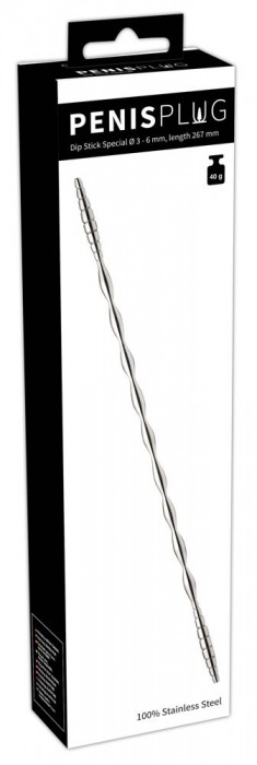 Серебристый уретральный плаг Dip Stick Special - 26,7 см. - Orion - купить с доставкой в Москве