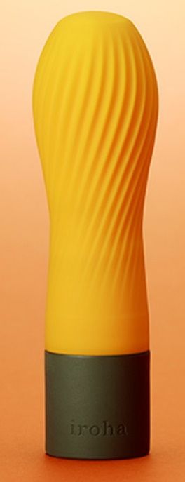 Оранжевый рифленый мини-вибратор IROHA ZEN YUZUCHA - 12,7 см. - Tenga