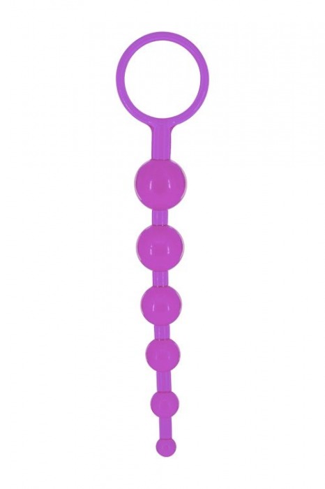 Фиолетовая анальная цепочка DRAGONZ TALE ANAL - 20 см. - Seven Creations