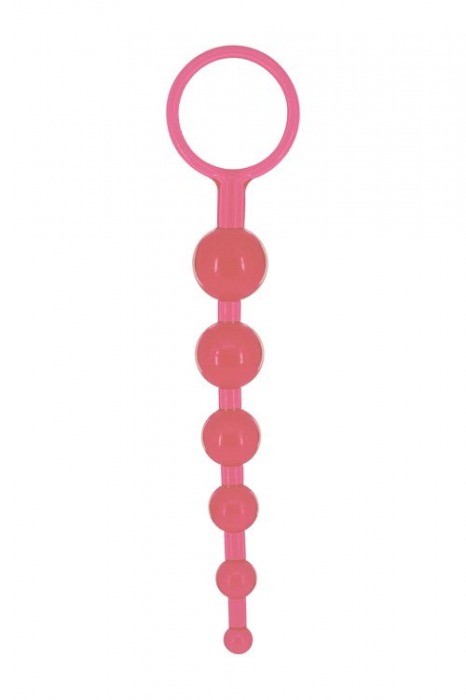 Розовая анальная цепочка DRAGONZ TALE ANAL - 20 см. - Seven Creations