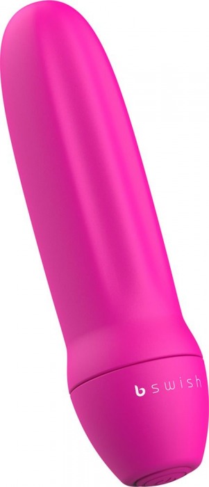 Ярко-розовая рельефная вибропуля Bmine Basic Reflex - 7,6 см. - B Swish