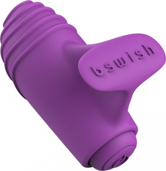 Фиолетовый вибростимулятор на пальчик Bteased Basic Finger Vibrator - B Swish