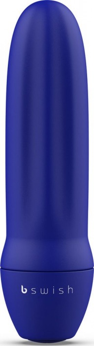 Синяя рельефная вибропуля Bmine Basic Reflex - 7,6 см. - B Swish