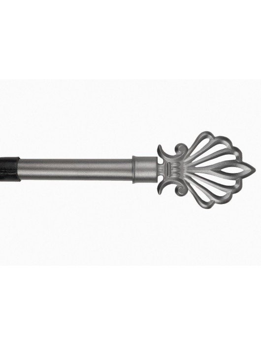 Черная многохвостая плеть с витой ручкой - 63 см. - Джага-Джага - купить с доставкой в Москве