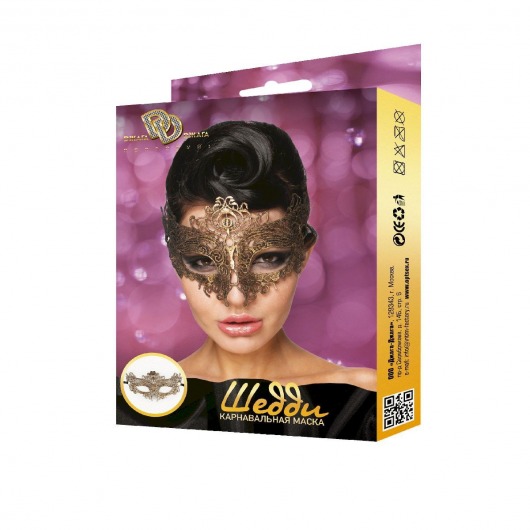 Золотистая карнавальная маска  Шедди - Джага-Джага купить с доставкой