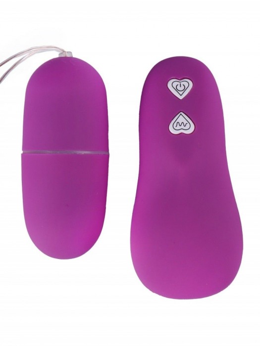 Фиолетовое гладкое виброяйцо с пультом ДУ - Джага-Джага