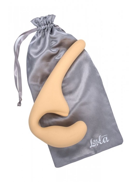 Бежевый безремневой страпон Seduction - 20,5 см. - Lola Games - купить с доставкой в Москве