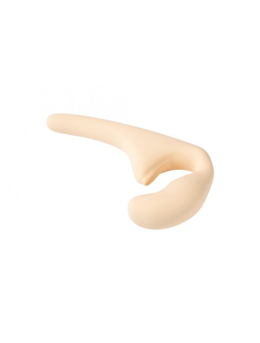Бежевый безремневой страпон Seduction - 20,5 см. - Lola Games - купить с доставкой в Москве