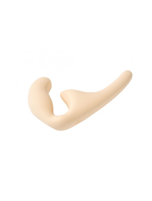 Бежевый безремневой страпон Seduction - 20,5 см. - Lola Games - купить с доставкой в Москве