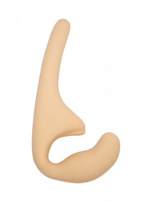 Бежевый безремневой страпон Seduction - 20,5 см. - Lola Games - купить с доставкой в Москве