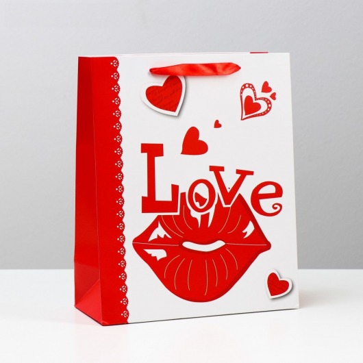 Бумажный пакет «Любовь» - 26 х 32 см. - Сима-Ленд - купить с доставкой в Москве
