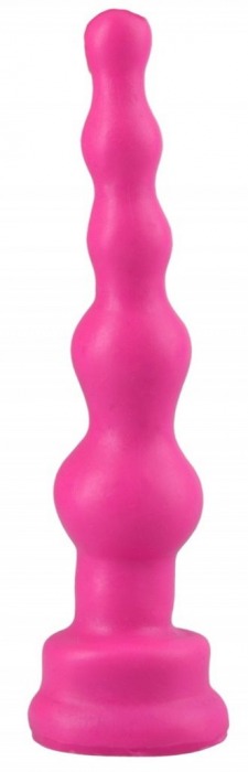 Ярко-розовый анальный стимулятор-ёлочка - 14,5 см. - Джага-Джага