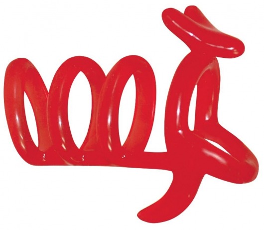 Красная рельефная насадка на пенис Funny Kangaroo - Orion - в Москве купить с доставкой
