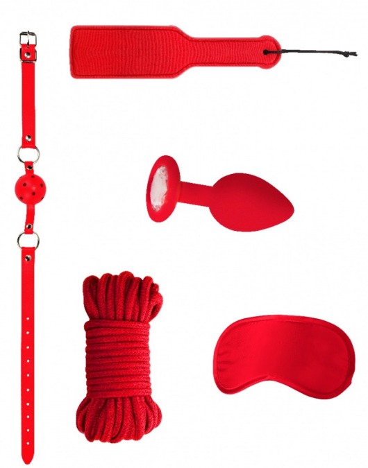 Красный игровой набор Introductory Bondage Kit №5 - Shots Media BV - купить с доставкой в Москве