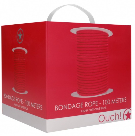Красная веревка для связывания Bondage Rope - 100 м. - Shots Media BV - купить с доставкой в Москве