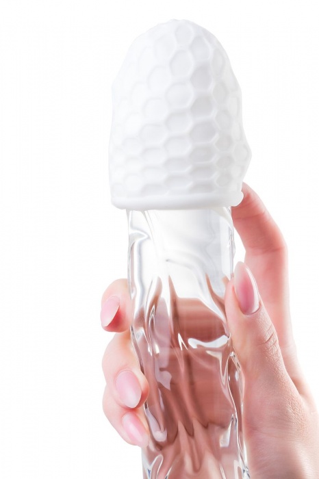 Белый рельефный мастурбатор Pufl - A-toys - в Москве купить с доставкой