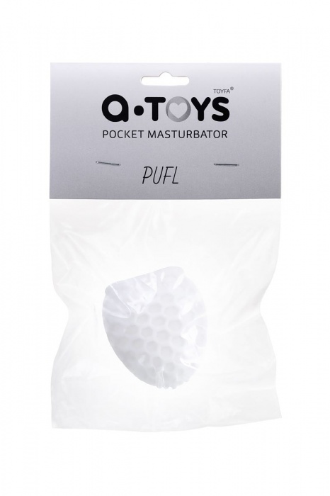Белый рельефный мастурбатор Pufl - A-toys - в Москве купить с доставкой