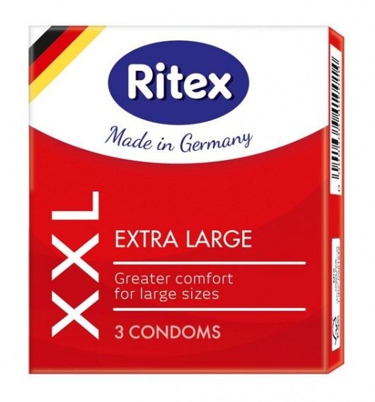 Презервативы увеличенного размера RITEX XXL - 3 шт. - RITEX - купить с доставкой в Москве