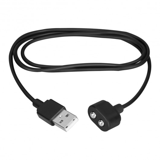 Черный магнитный кабель для зарядки Saisfyer USB Charging Cable - Satisfyer - купить с доставкой в Москве