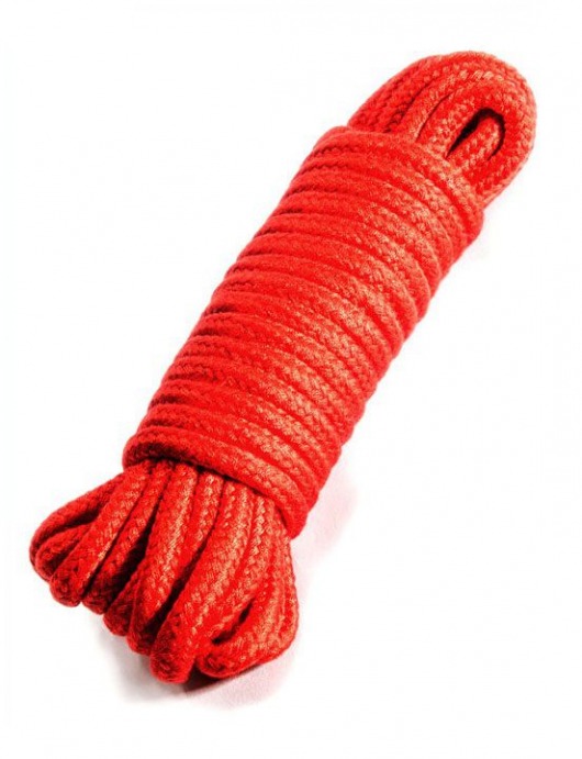 Красная верёвка для бондажа и декоративной вязки - 10 м. - Eroticon - купить с доставкой в Москве