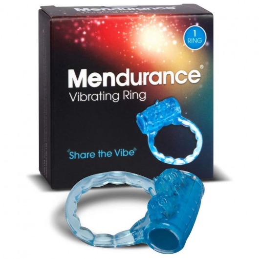 Синее эрекционное кольцо Mendurance Vibrating Ring - So divine - в Москве купить с доставкой