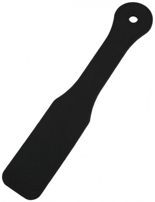 Черная гладкая силиконовая шлепалка - 33 см. - Eroticon - купить с доставкой в Москве
