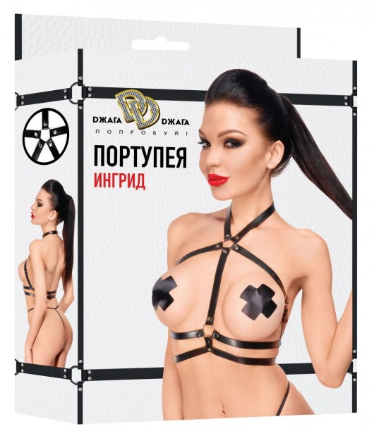 Черная портупея  Ингрид - Джага-Джага - купить с доставкой в Москве