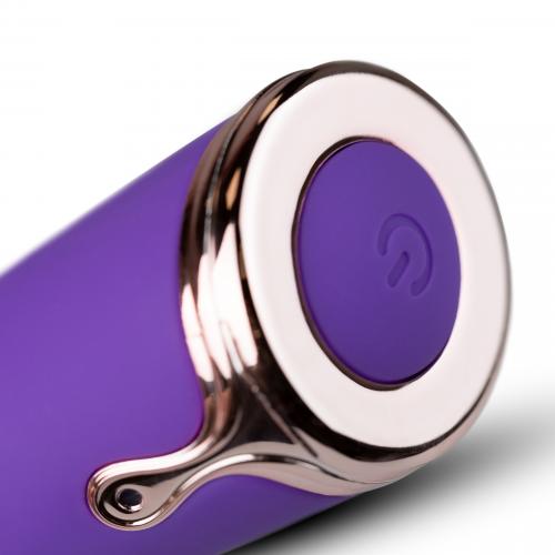 Фиолетовый вибратор-кролик The Queen Thrusting Vibrator - 29 см. - EDC