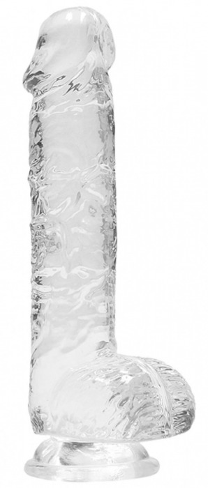 Прозрачный фаллоимитатор Realrock Crystal Clear 7 inch - 19 см. - Shots Media BV