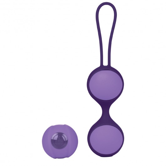 Фиолетовые вагинальные шарики дуэт STELLA II со сменным грузом - Jopen