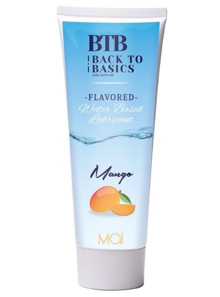 Лубрикант на водной основе BTB Water Based Lubricant с ароматом манго - 75 мл. - Mai cosmetics - купить с доставкой в Москве