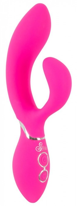 Ярко-розовый вибратор-кролик Bendable Rabbit Vibrator - 19,8 см. - Orion