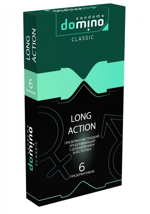 Презервативы с пролонгирующим эффектом DOMINO Classic Long action - 6 шт. - Domino - купить с доставкой в Москве