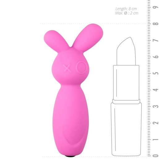 Розовый мини-вибратор Mini Bunny Vibe - 8 см. - Easy toys
