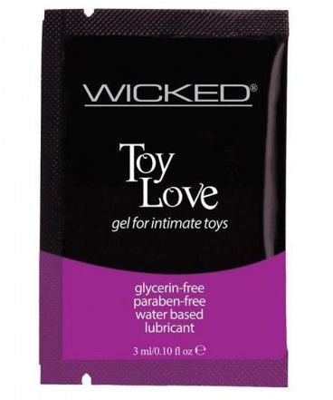 Лубрикант на водной основе для использования с игрушками WICKED Toy Love - 3 мл. - Wicked - купить с доставкой в Москве