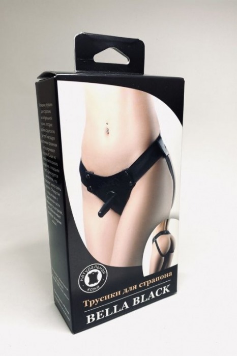 Черные трусики для страпона Bella - БДСМ Арсенал - купить с доставкой в Москве