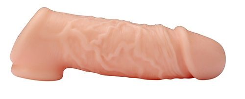 Телесная насадка EXTENDER WITH BALL STRAP 5.5 - 14 см. - Dream Toys - в Москве купить с доставкой
