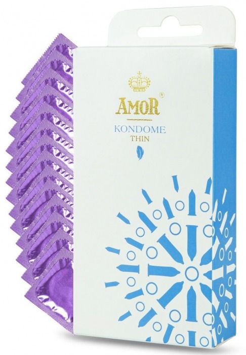 Супертонкие презервативы AMOR Thin - 12 шт. - AMOR - купить с доставкой в Москве
