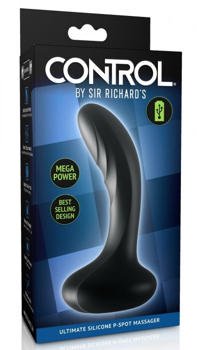 Черный массажер простаты Ultimate Silicone P-Spot Massager - 13,9 см. - Pipedream - в Москве купить с доставкой