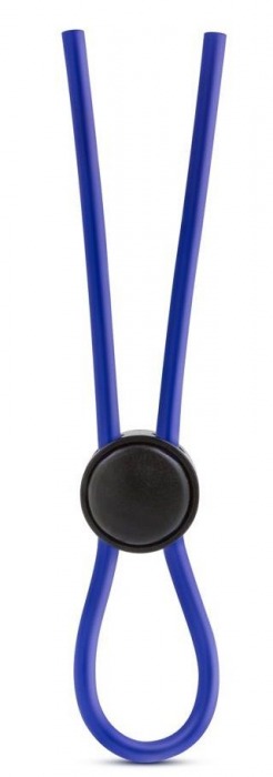 Синее эрекционное лассо Silicone Loop Cock Ring - Blush Novelties - в Москве купить с доставкой