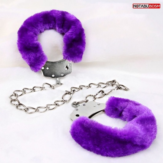Металлические оковы с мягкой фиолетовой опушкой - Bior toys - купить с доставкой в Москве