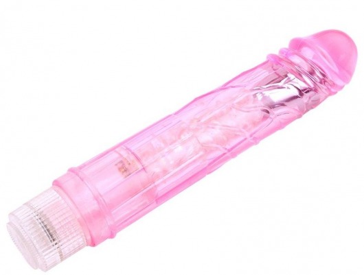 Розовый вибратор Glitters Boy - 26,5 см. - Chisa