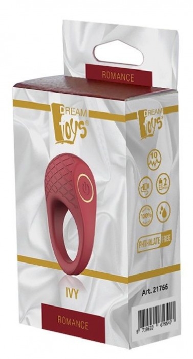 Бордовое эрекционное виброкольцо Ivy - Dream Toys - в Москве купить с доставкой